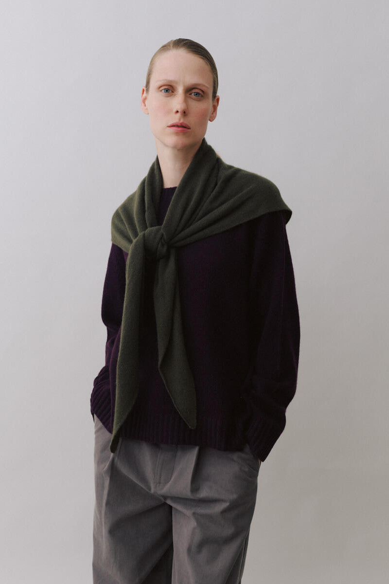 Andrea Triangle Cashmere halstørklæde - Topiary Green